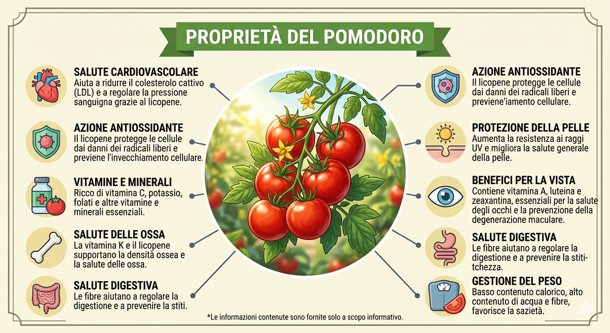 Immagine per l'articolo: Le proprietà del pomodoro